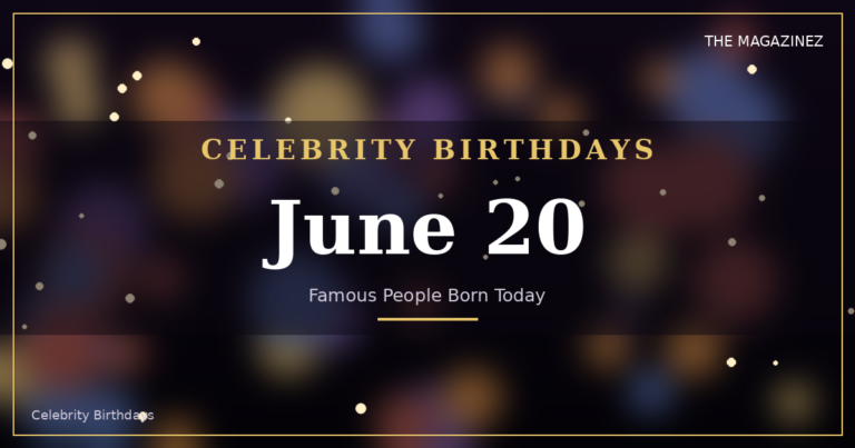 Celebrity Birthdays: June 20 — Famous People Born Today